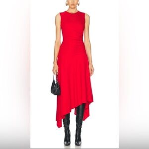 Aknvas Vibrant Red Asymmetrical Dress